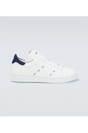 Kiton Zapatillas de piel con pespuntes