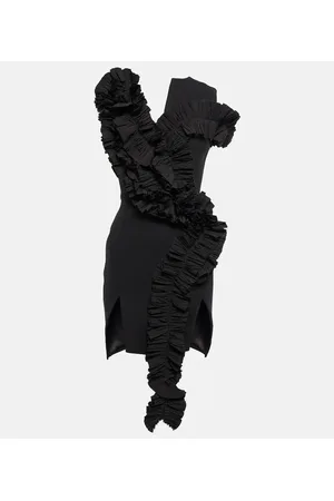 MATICEVSKI Vestido corto Avery de crepé con volante