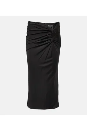 VERSACE X Dua Lipa falda midi de jersey fruncida