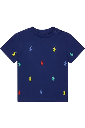 Ralph Lauren Bebé - camiseta de algodón bordada