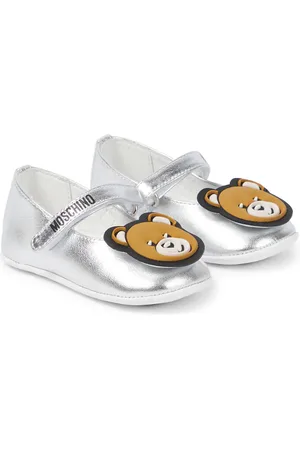 Moschino Bebé - bailarinas de piel metalizada