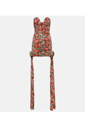 MAGDA BUTRYM Vestido corto fruncido floral