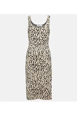 Proenza Schouler White Label vestido midi en mezcla de seda