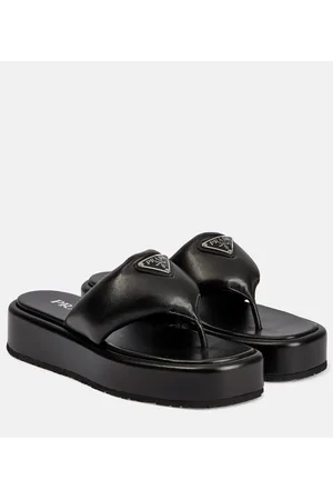 Prada Sandalias de piel con plataforma
