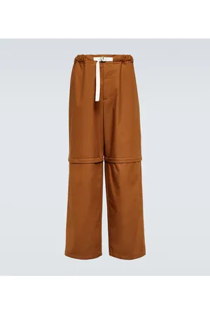 Jil Sander Pantalones anchos de algodón