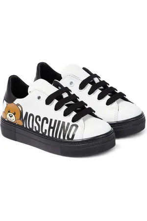 Moschino Zapatillas de piel con logo