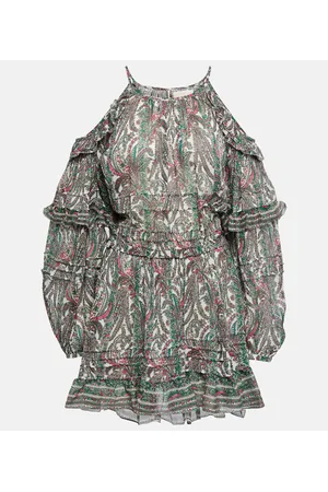 Isabel Marant Vestido corto Gabinia de algodón y seda