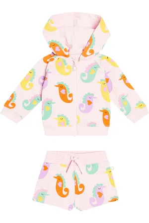 Stella McCartney Bebé - set de sudadera y shorts de algodón