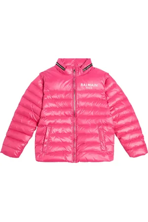 Balmain Chaqueta de plumas acolchada con logo