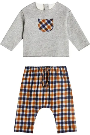 Il gufo Bebé - set de top y pantalones de algodón