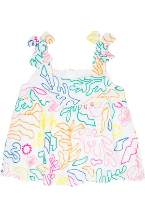 Marc Jacobs Top de lino y algodón bordado