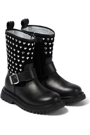MONNALISA Botas de piel adornadas