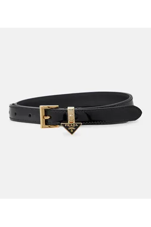 Prada Cinturón de piel con logo