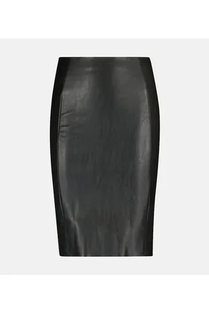 Wolford Falda midi Jenna de piel sintética