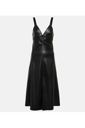 Stella McCartney Vestido lencero de piel sintética