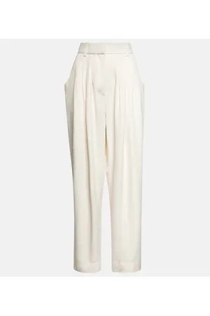 CO Pantalones plisados de tiro alto