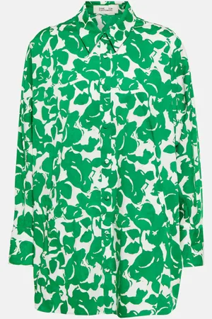 Diane von Furstenberg Camisa de algodón estampada