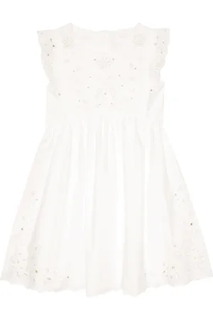 Chloé Chloé Kids Vestido de algodón con ojales