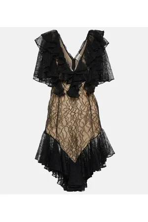 Khaite Vestido corto Eyona Chantilly de encaje