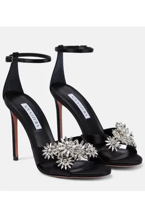 Aquazzura Sandalias Crystal Margarita 105 de satén