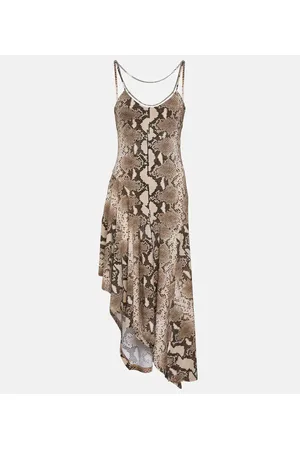 Stella McCartney Vestido asimétrico con efecto serpiente