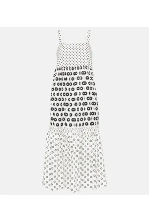 Tory Burch Vestido midi en mezcla de algodón