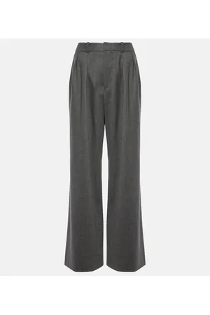 WARDROBE.NYC Pantalones anchos en lana de franela