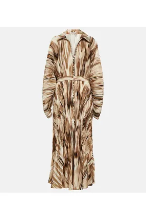 Simkhai Vestido midi Indiana plisado y estampado