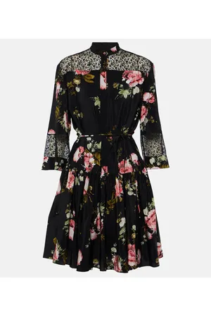 Erdem Vestido corto de crepé de china de seda