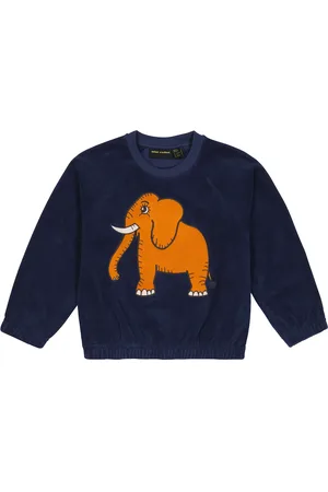 Mini Rodini Sudadera en felpa de algodón bordada