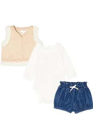 Chloé Chloé Kids Bebé - set de chaleco, body y shorts