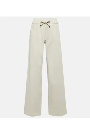 Brunello Cucinelli Pantalones anchos de tiro alto