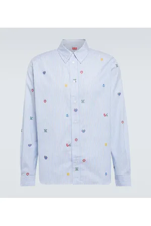 Kenzo Camisa Pixel de algodón a rayas