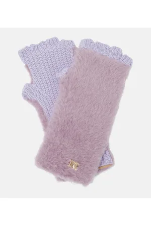 Max Mara Mitones de tejido Teddy y lana