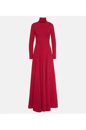 EMILIA WICKSTEAD Vestido largo Oakley de crepé plisado