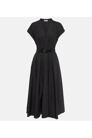 Alaïa Alaïa Vestido midi en popelín de algodón