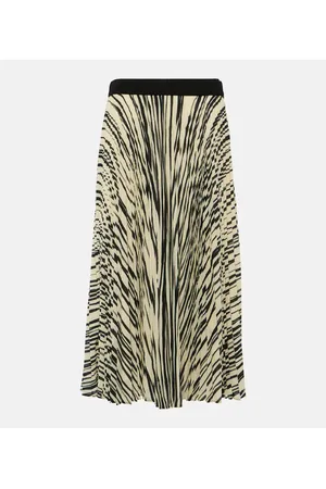 Proenza Schouler Falda midi plisada estampada