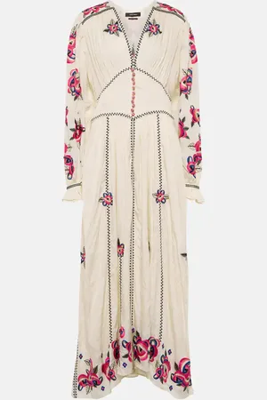 Isabel Marant Vestido largo Moyrae de seda floral