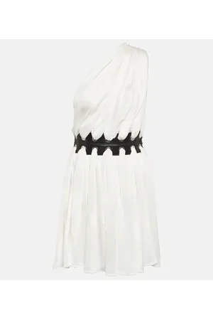 Alaïa Alaïa Vestido corto con ribete de piel