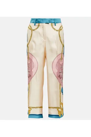 Etro Pantalón en mezcla de seda de tiro alto