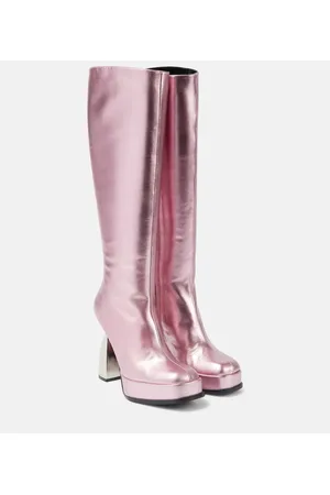 NODALETO Botas mosqueteras Angel de piel metalizada