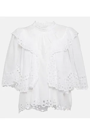 Marant Etoile Blusa Katia de algodón bordada