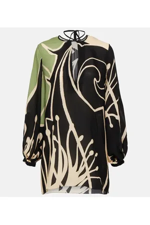 JOHANNA ORTIZ Blusa de georgette de seda estampada