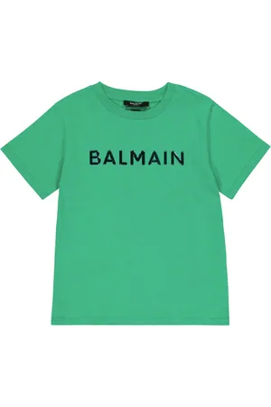 Balmain Camiseta de algodón con logo
