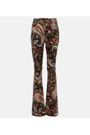 Etro Jeans flared con paisley de tiro alto
