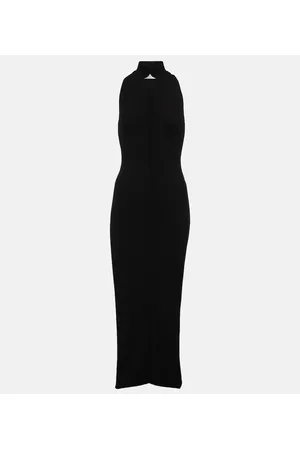Courrèges Courrèges Vestido midi de punto acanalado