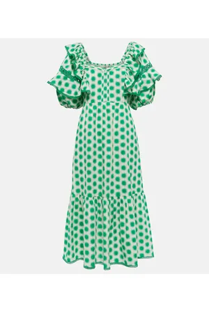 Diane von Furstenberg Vestido midi Oliver de algodón con encaje