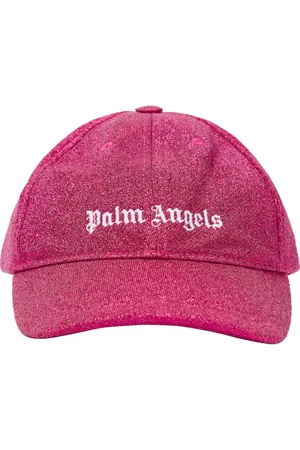 Palm Angels Gorra con acabado metalizado y logo