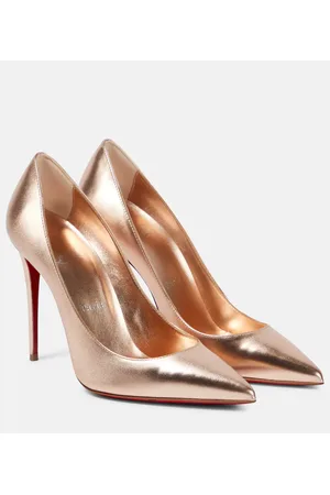 Christian Louboutin Salones Kate 100 de piel metalizada