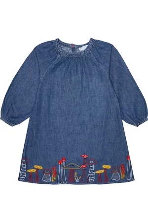 Stella McCartney Vestido en denim bordado